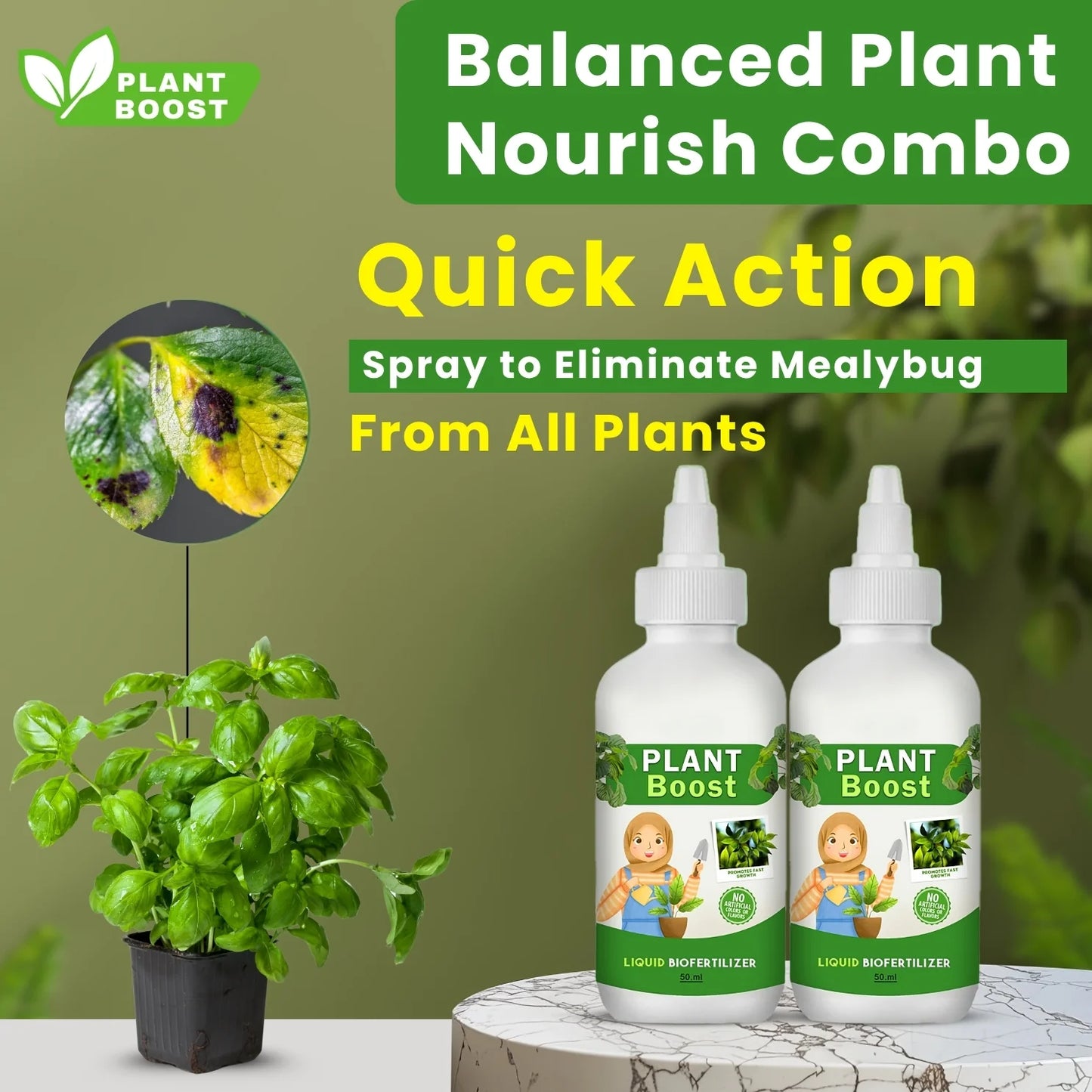 Plant Boost Liquid Biofertilizer for All Crops,Organic (Pack of 3)